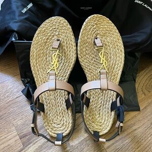 Saint Laurent YSL Cassandra Monogram Sandals (Brand New)